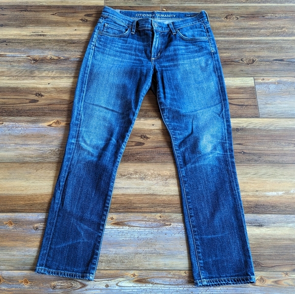 Citizens of Humanity Phoebe Slim Straight Cropped Denim Jeans Size 27 - Picture 2 of 15